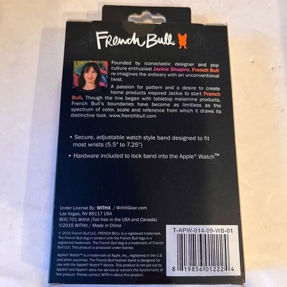 French Bull Replacement Band for Apple Watch™ 38mm Multicolor New - Picture 2 of 4